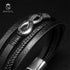 personalisiert mit gravur infinity unendlichkeit lederarmband herren geflochten nice uniqal